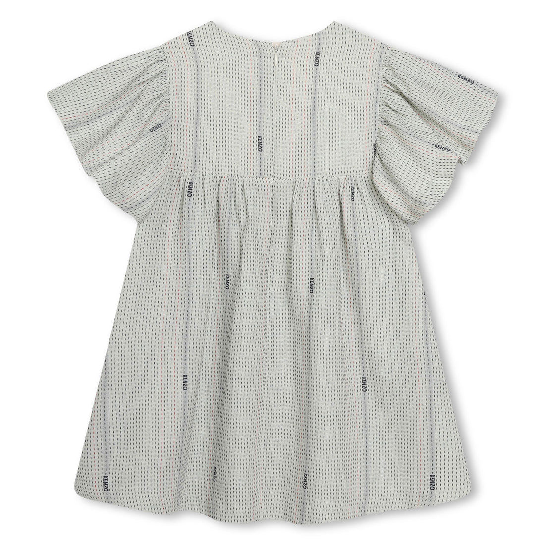 Kenzo Ivory Flutter Sleeve Dress