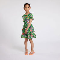 Kenzo Mint Green Floral Back Detailed Dress
