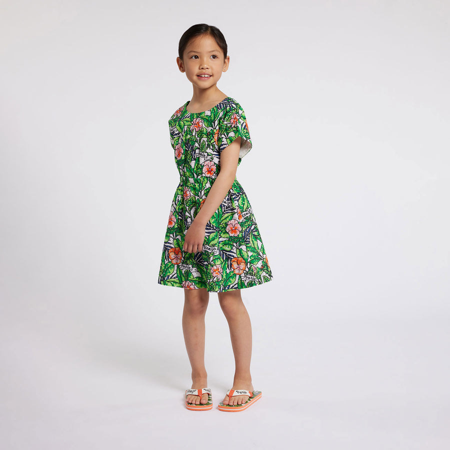 Kenzo Mint Green Floral Back Detailed Dress – Ladida
