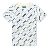 Kenzo Ivory Allover Logo Boy T-Shirt