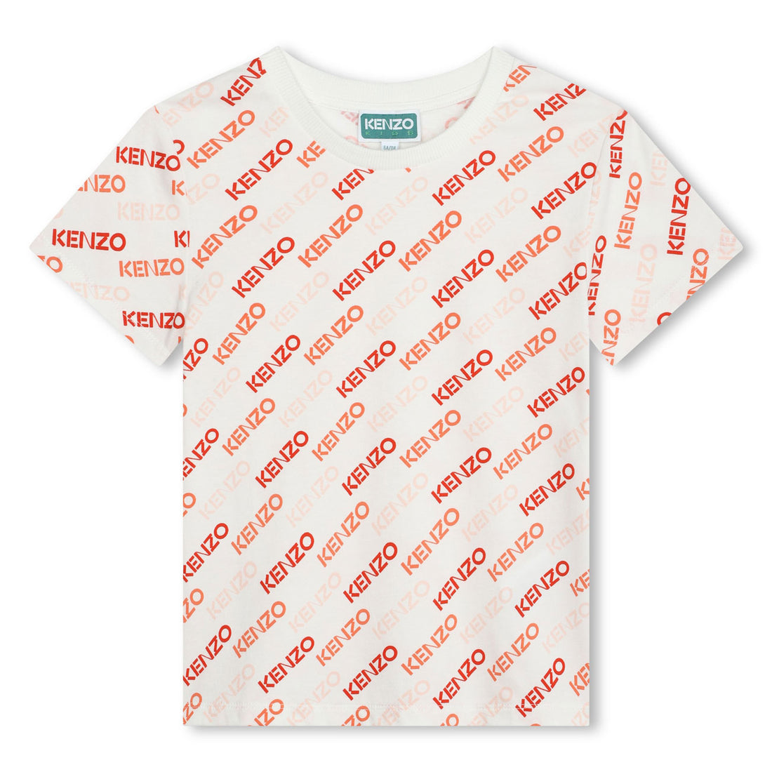 Kenzo Ivory Allover Logo Girl Tee