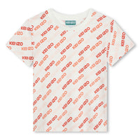 Kenzo Ivory Allover Logo Girl Tee