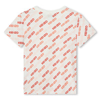 Kenzo Ivory Allover Logo Girl Tee