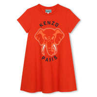 Kenzo Bright Red Elephant Dress