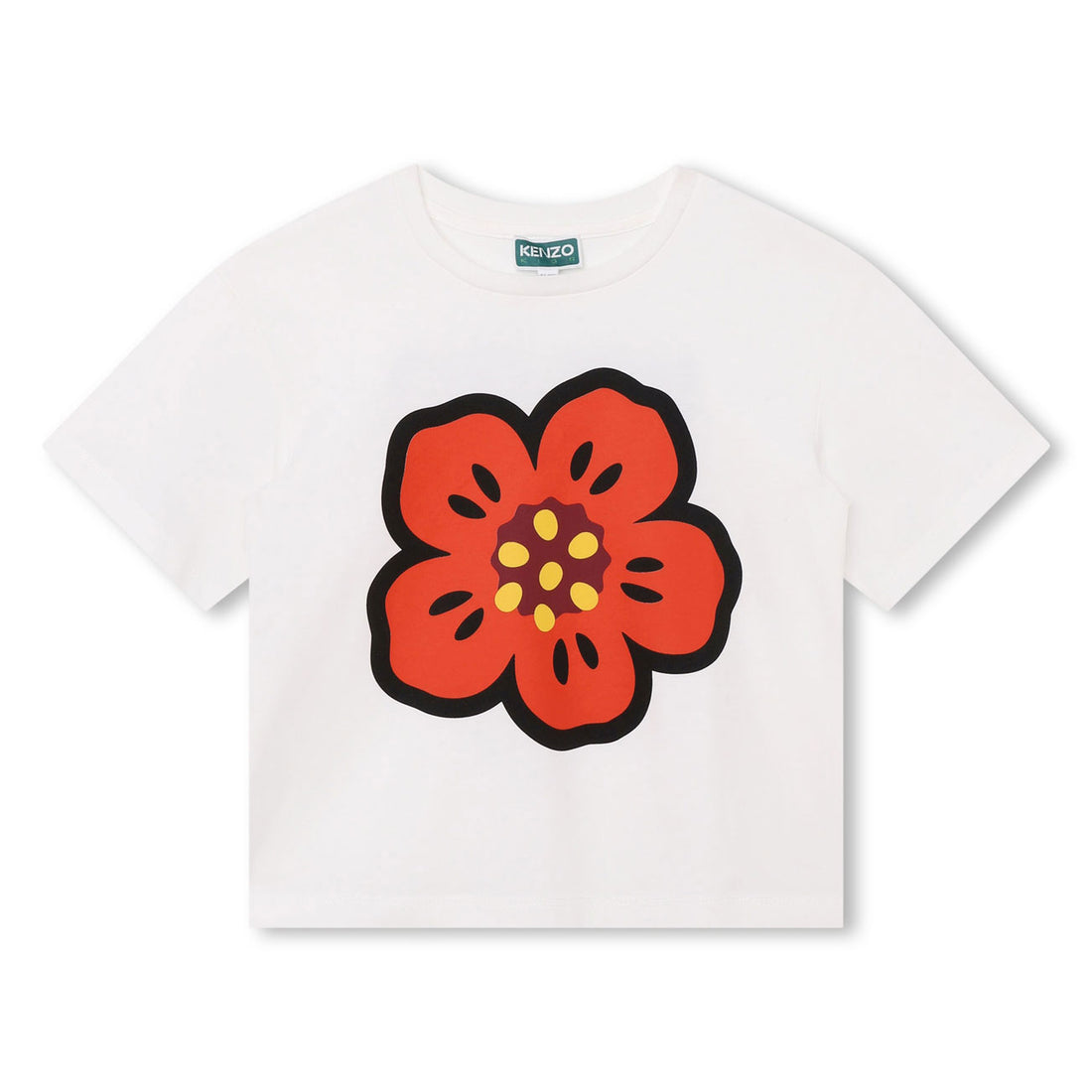 Kenzo Ivory Flower Back T-Shirt