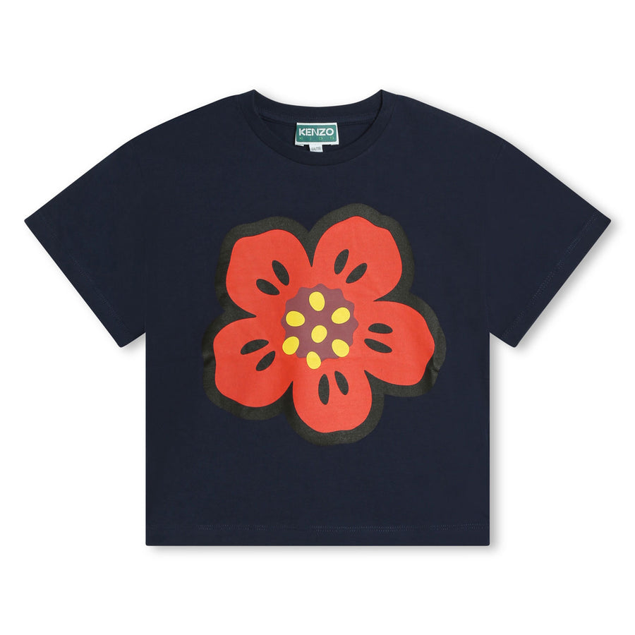 Kenzo Navy Flower Back T-Shirt