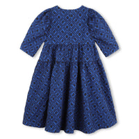 Kenzo Blue Jacquard Pattern Dress