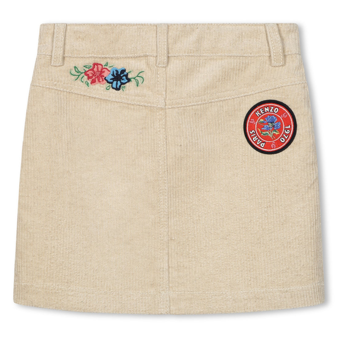 Kenzo Ivory Corduroy Skirt
