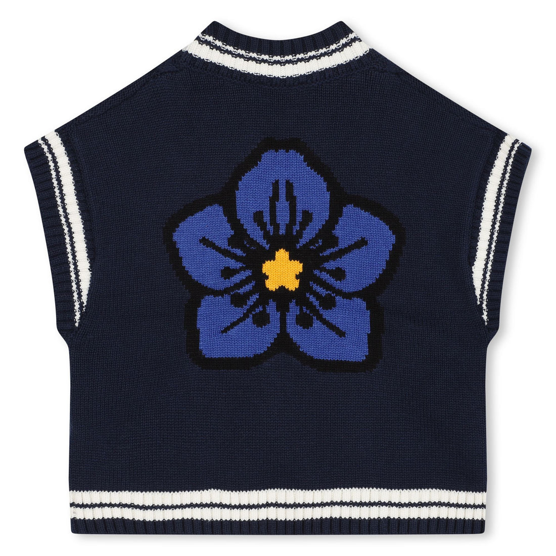 Kenzo Navy Flower Knitted Vest