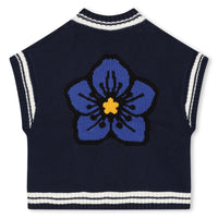 Kenzo Navy Flower Knitted Vest