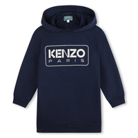 Kenzo Navy Logo Hoodie Dress
