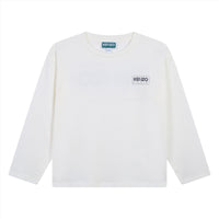Kenzo Ivory Logo Long Sleeve Tee