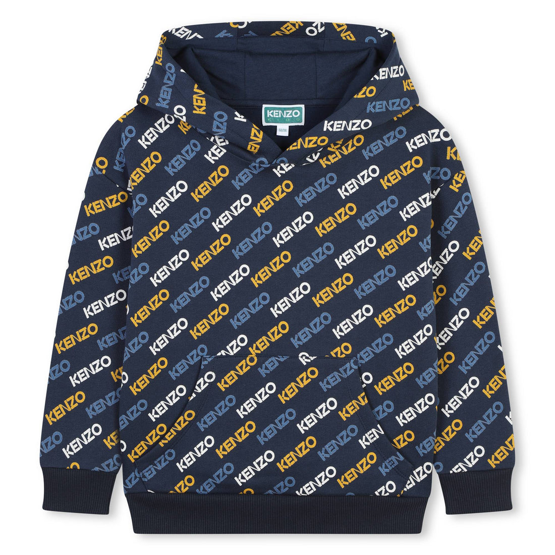 Kenzo Navy Logo Allover Hoodie