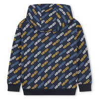 Kenzo Navy Logo Allover Hoodie
