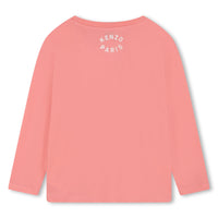 Kenzo Fushia Flower Detail Long Sleeve Tee