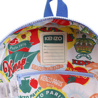 Kenzo Pale Blue Sun Logo Backpack