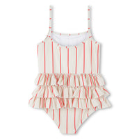 Kenzo Sand Striped Flounces Swimsuit