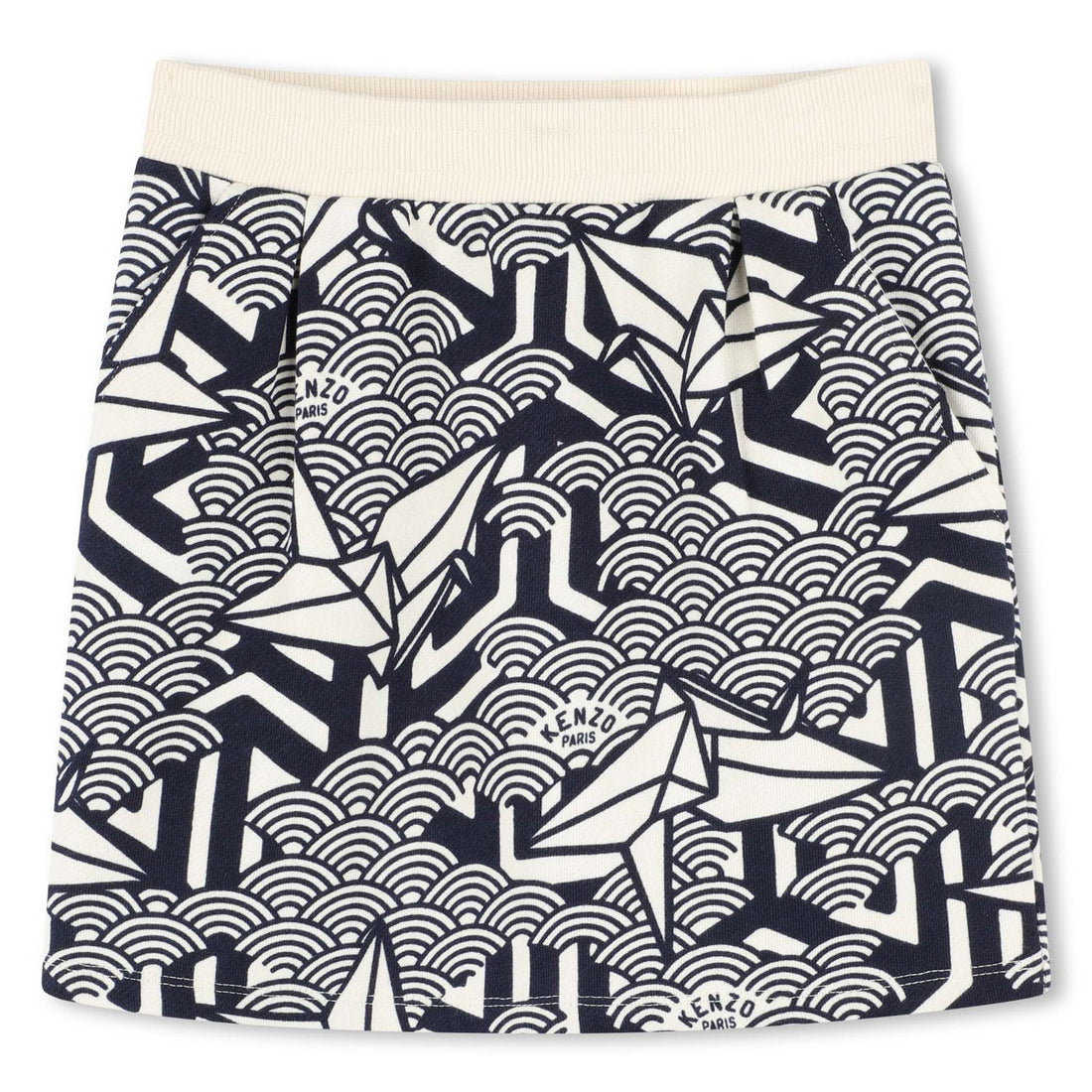 Kenzo Navy Printed Skirt