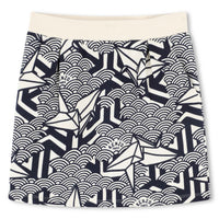 Kenzo Navy Printed Skirt