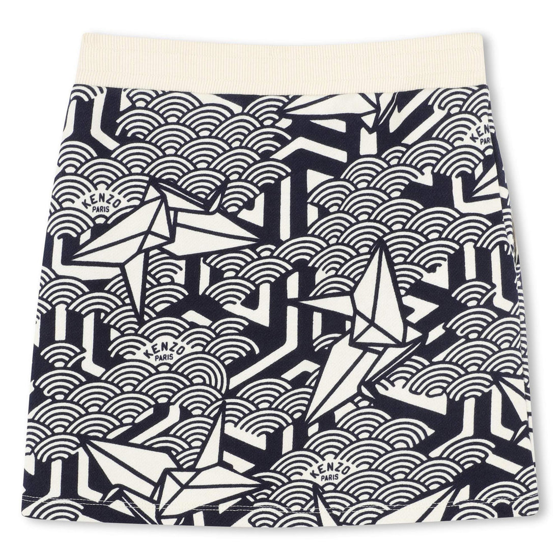 Kenzo Navy Printed Skirt