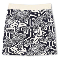 Kenzo Navy Printed Skirt