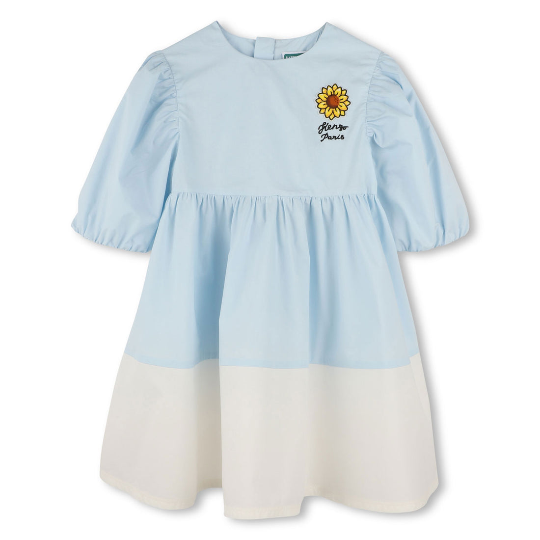 Kenzo Pale Blue Bi Color Dress