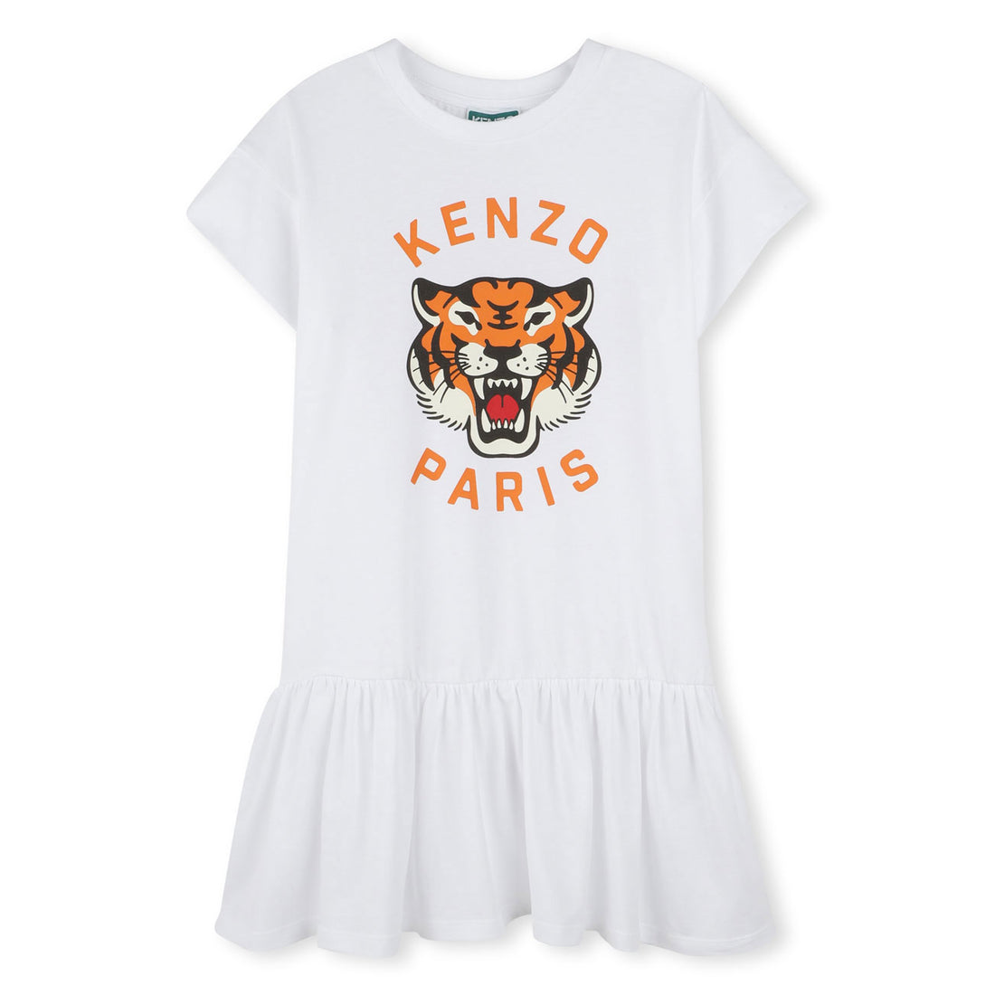 Kenzo White Tiger Logo Dress