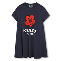 Kenzo Navy Flower Logo Dress
