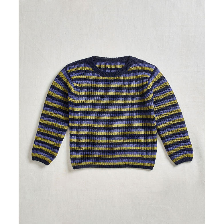 Oeuf Moss/Indigo Thin Stripe Sweater