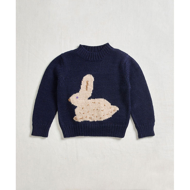 Oeuf Indigo Bunny Intarsia Sweater