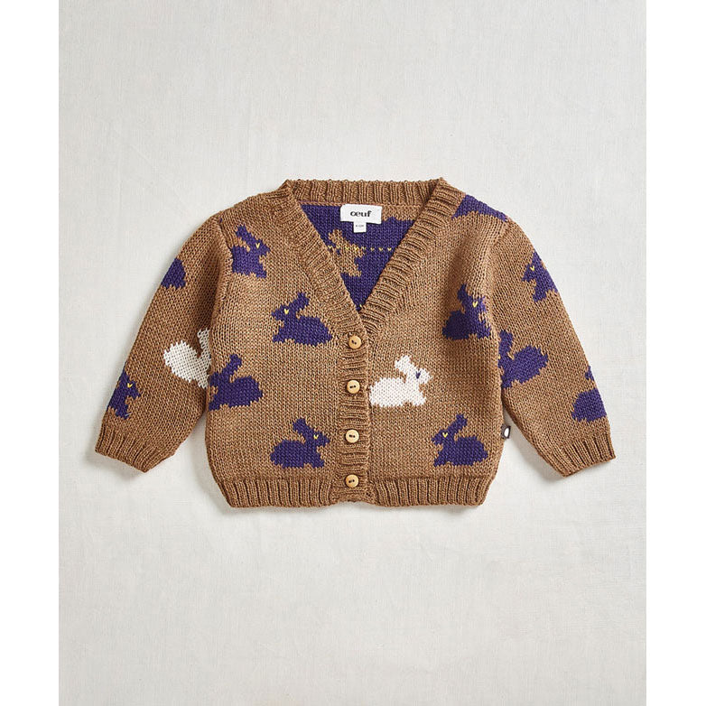 Oeuf Camel Bunny Cardigan