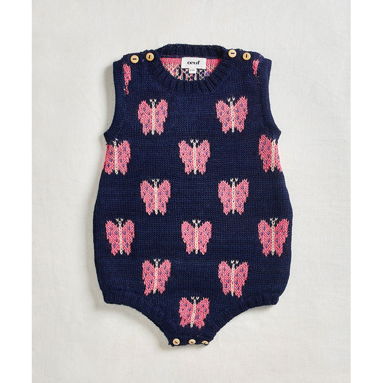 Oeuf Indigo Butterfly Romper