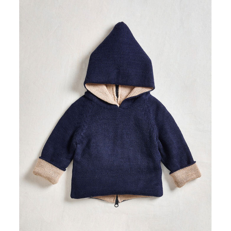 Oeuf Indigo/Sand Reversible Hoodie