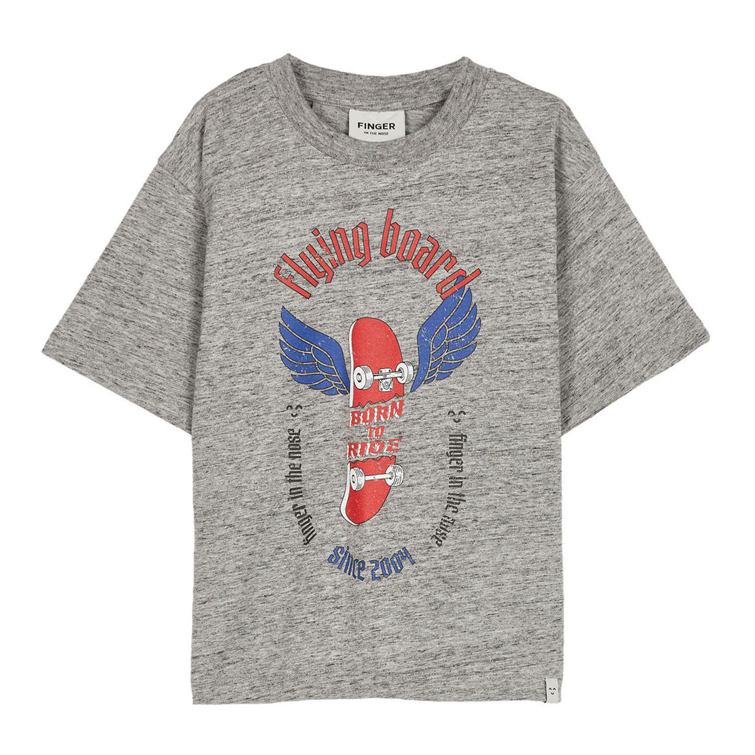Finger In The Nose Heather Grey Board King T-Shirt