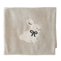 Alimrose Bunny Baby Blanket Natural