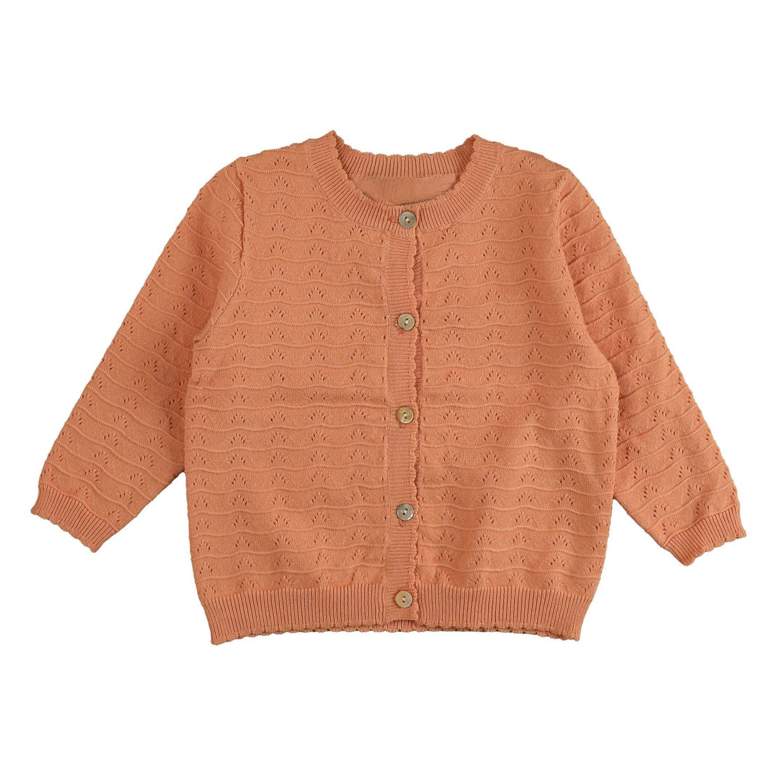 Noma Peach Pointelle Cardigan
