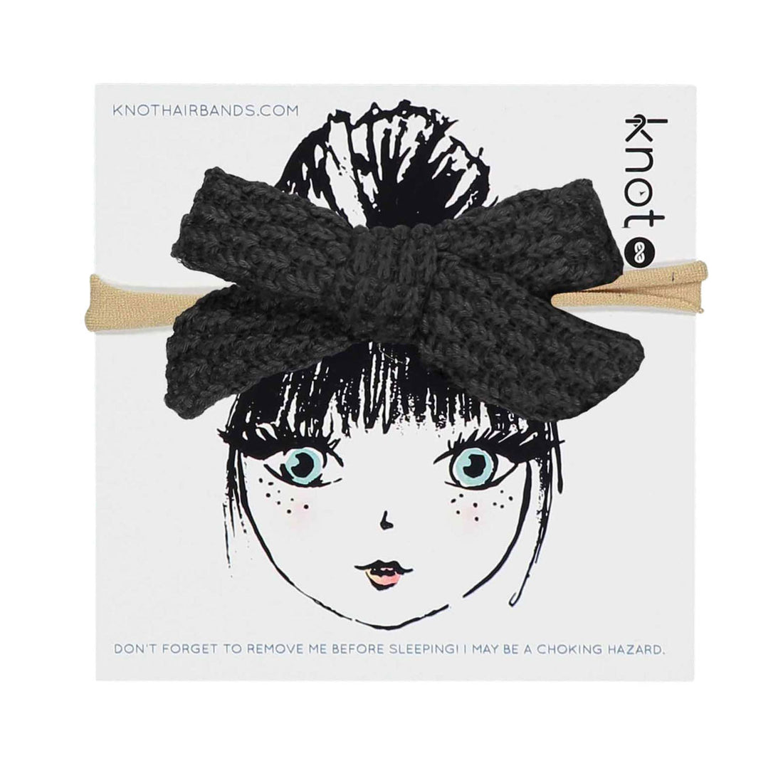 Knot Hairbands  Black Knitted Bow Band