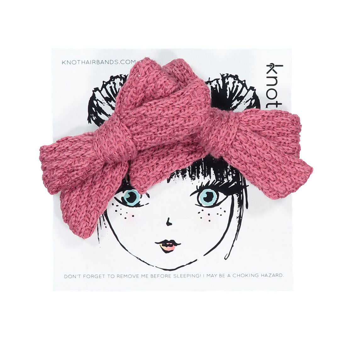 Knot Hairbands  Berry Knitted Mini Bow Set