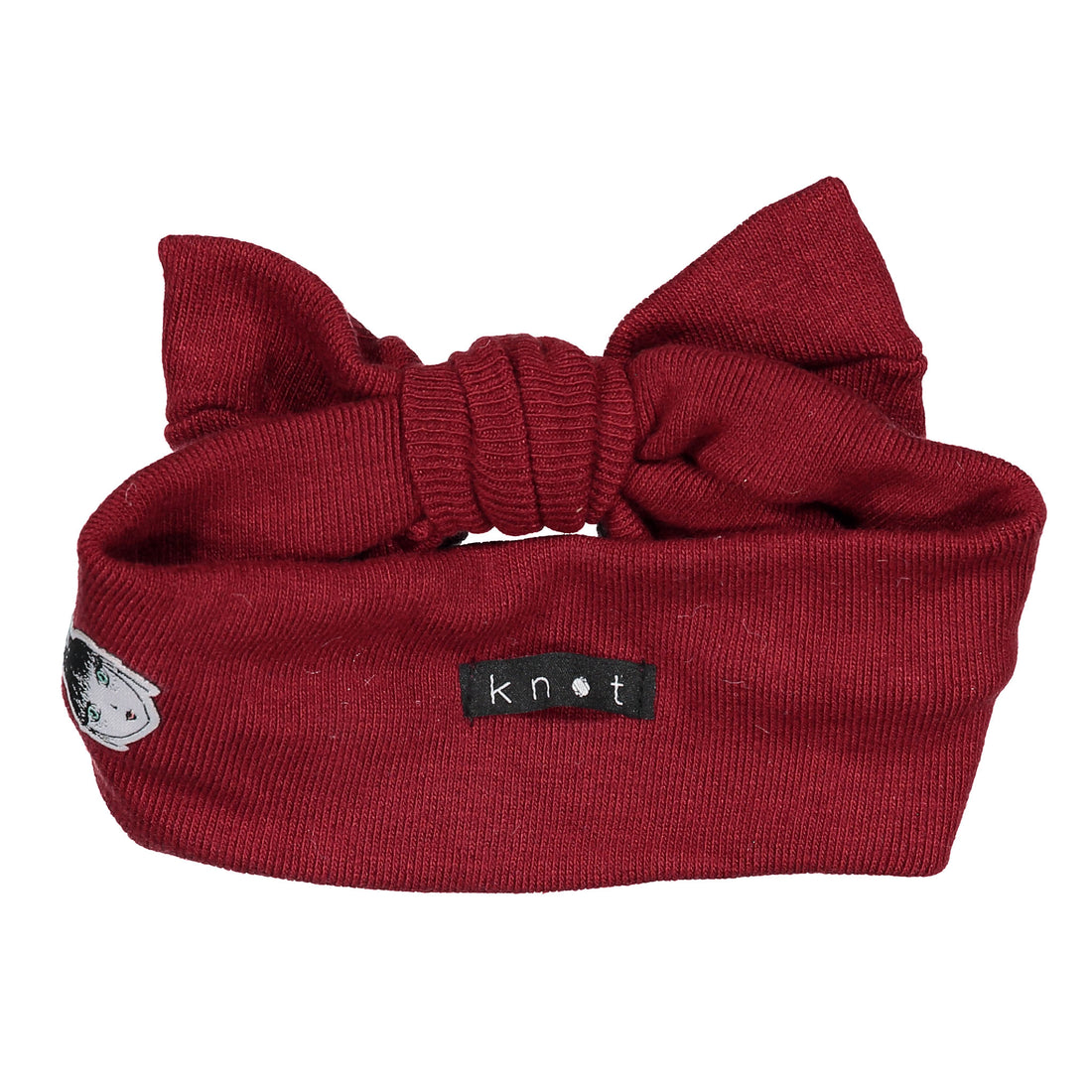 Knot Hairbands Burgundy Knitted Bow Headwrap