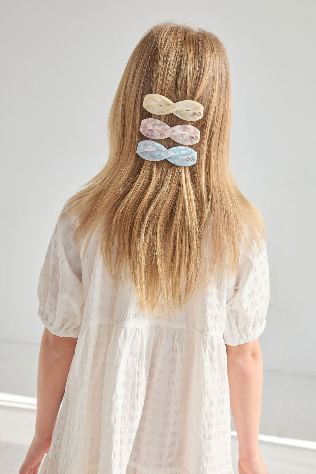 Knot Hairbands  Blue Glass Seaglass Barrette