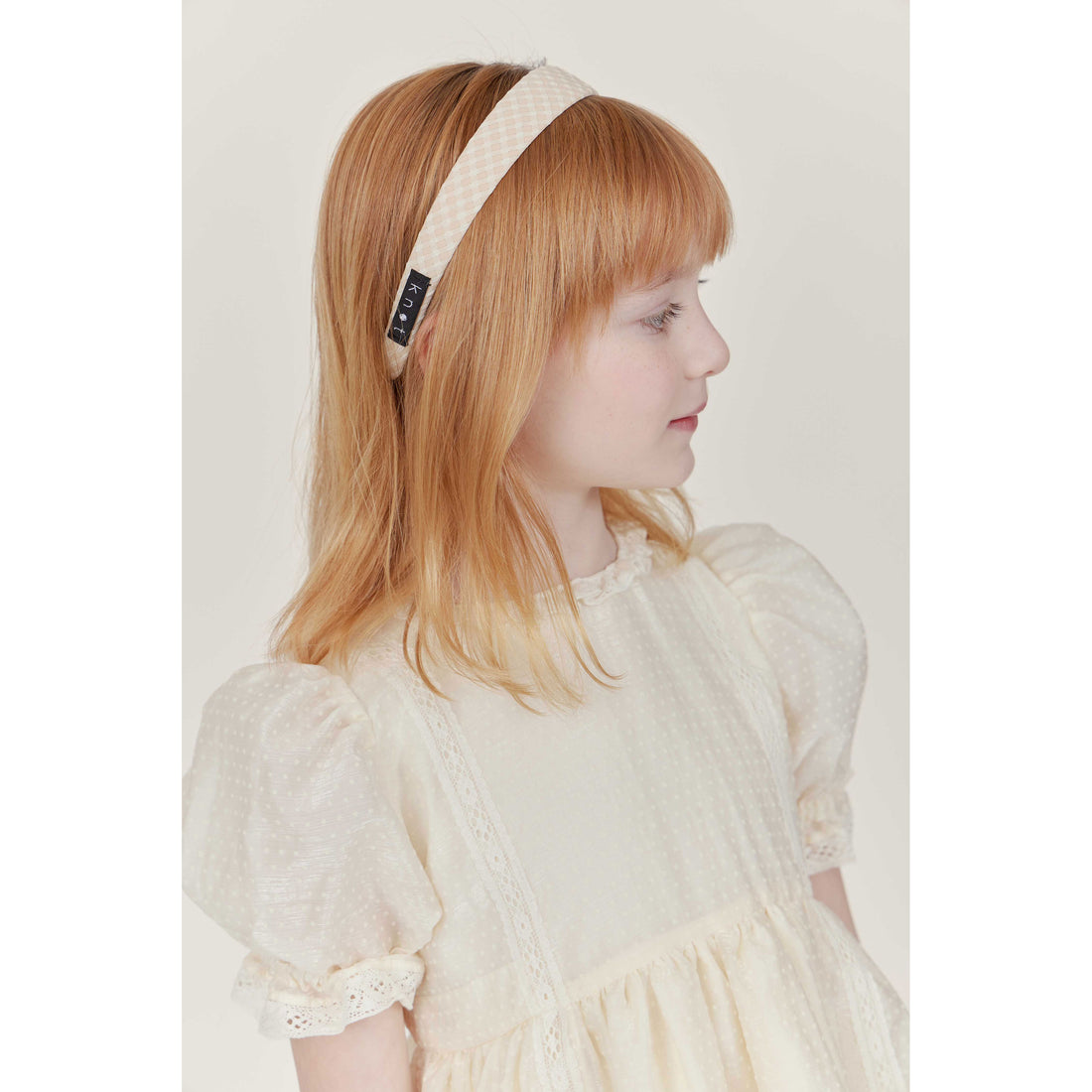 Knot Hairbands Tan Seersucker Headband