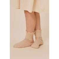 Konges Slojd Optic White/Sand/Brown 3 Pack Frill Socks