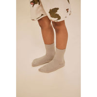 Konges Slojd Soft Grey/Ment/Brown 3 Pack Rib Socks