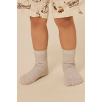 Konges Slojd Soft Grey/Ment/Brown 3 Pack Rib Socks