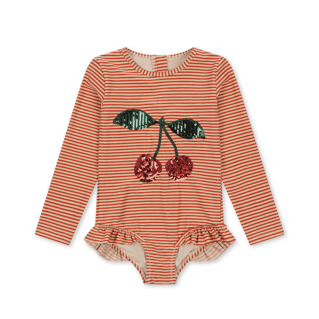 Konges Slojd Glitter Stripe Jade Ls Swimsuit