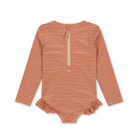 Konges Slojd Glitter Stripe Jade Ls Swimsuit
