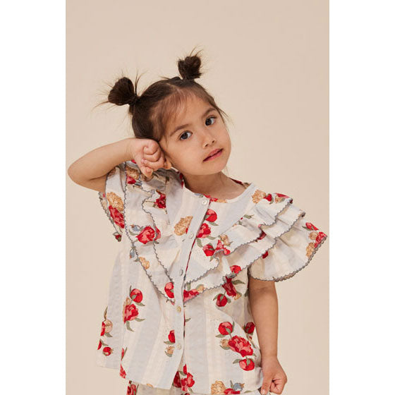 Konges Slojd Peony Stripe Kim Frill Shirt