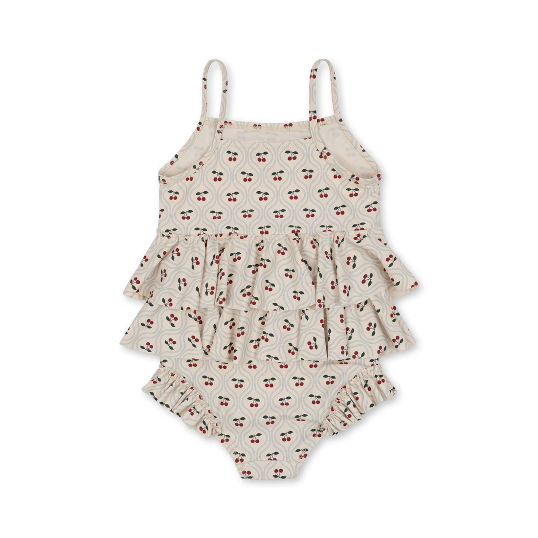 Konges Slojd Cherry Motif Manuca Frill Swimsuit