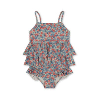 Konges Slojd Rosie Blue Manuca Frill Swimsuit