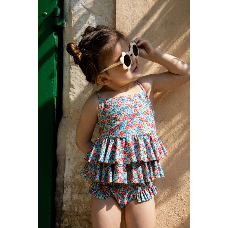 Konges Slojd Rosie Blue Manuca Frill Swimsuit